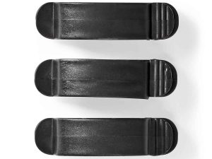 Cablu de management cu Clip Blocat 3buc 3 sloturi cablu max 7.5 mm negru Nedis