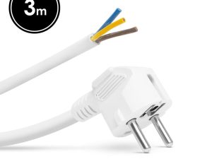 Cablu de retea montabil 3m 3x1.5mm2 alb cu stecher/fire libere delight