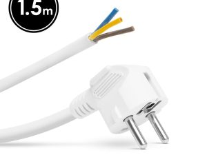 Cablu de retea montabil de 1.5m 3x1.5 mm2 alb cu stecher/fire libere delight