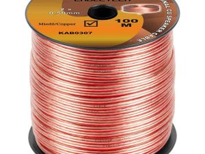 Cablu difuzor 2x0.5mm cupru transparent 1m Cabletech KAB0307