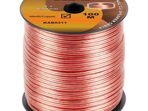 Cablu difuzor 2x0.75mm cupru transparent 1m Cabletech KAB0311