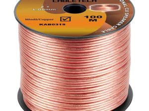 Cablu difuzor 2x1mm cupru transparent 1m Cabletech KAB0315