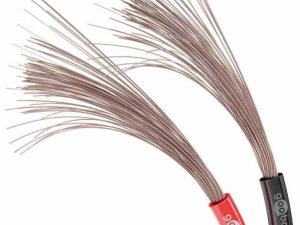 Cablu difuzor 2x2.5mm rosu/negru OFC cupru fara oxigen Goobay 15085