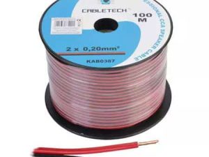 Cablu difuzor CCA 2x0.20mm rosu/negru 1m la rola Cabletech KAB0387