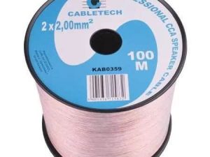 Cablu difuzor CCA 2x2.00mm transparent 1m la rola Cabletech KAB0359