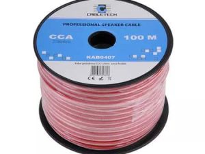 Cablu difuzor super flexibil CCA 2x1mm alb/rosu Cabletech KAB0407