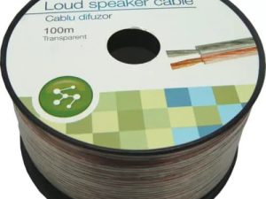 Cablu difuzor transparent 2x0.35mm CCA Well LSP-CCA0.35TT-100-WL