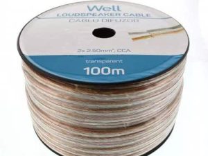 Cablu difuzor transparent CCA 2x2.5 mm Well LSP-CCA2.50TT-100-WL