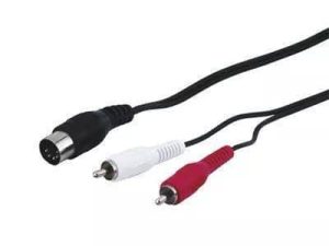 Cablu DIN 5 pini la 2x RCA 1.5m Goobay