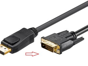 Cablu DisplayPort IN la DVI-D 24+1pin OUT 3m FULL HD contacte aurite