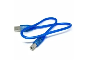 Cablu ecranat USB A la USB B 30cm albastru