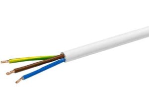 Cablu electric 3x1mm cupru alb MYYM 3 fire