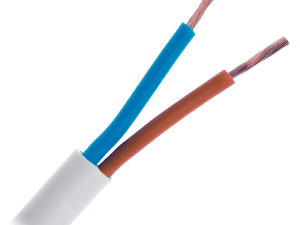 Cablu electric bifilar dublu-izolat 2x0.75mm2 plat alb MYYUP H03VVH2-F 3x0.75