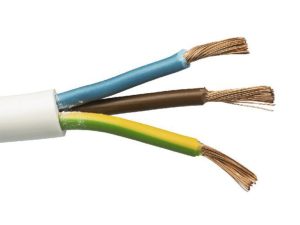 Cablu electric MYYM H05VV-F cupru 3x1.5mm alb rotund 3500W 16A