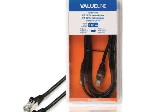 Cablu FTP Cat5e mufat patchcord RJ45-RJ45 2m negru Valueline