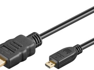 Cablu HDMI 2.0 - micro HDMI 5m 4K Ultra HD 2160p 60Hz negru Goobay 53787
