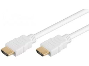 Cablu Hdmi 2m v1.4 alb Ethernet 3D Goobay
