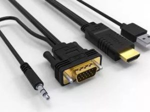 Cablu HDMI cu chip la VGA cu audio si alimentare USB 1.8m WELL