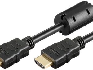 Cablu HDMI - HDMI 1m v1.4 HI-Speed conector aurit cu Ferita