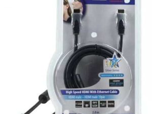 Cablu HDMI - HDMI 2m aurit v1.4 High Speed cu Ethernet HQ