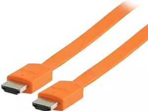 Cablu HDMI - HDMI High speed plat cu eternet 2m portocaliu VALUELINE