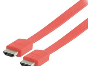 Cablu HDMI - HDMI Hign speed plat cu eternet 2m rosu VALUELINE