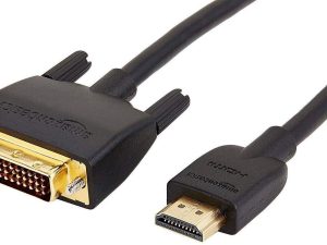 Cablu HDMI Tata - DVI-D 24+1 Tata 1.8m aurit FullHD negru
