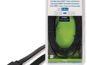 Cablu HDMI tata - HDMI tata plat 2m 4K High Speed cu Ethernet Valueline