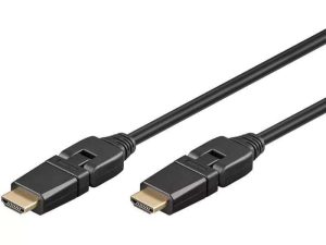 Cablu HDMI V1.4 rotatie 360 grade 1.5m Ethernet 3D 4K Ultra HD 2160p 30Hz Goobay