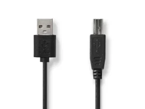 Cablu imprimanta USB 2.0 USB-A tata - USB-B tata 3m negru Nedis CCGL60101BK30