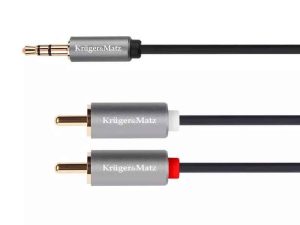 Cablu JACK 3.5 mm - 2x RCA 1.8m STEREO Basic KRUGER&MATZ