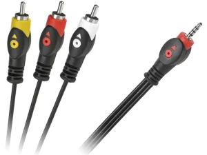 Cablu Jack 3.5 mm 4 canale A/V/Masa la 3x RCA 3m