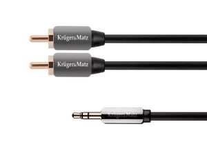 Cablu Jack 3.5 mm la 2x RCA 1m Profesional Kruger&Matz