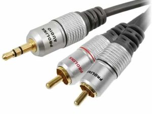 Cablu Jack 3.5 mm mufa tata - RCA mufa tata x2 15m negru PROLINK