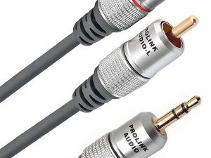 Cablu Jack 3.5 mm mufa tata - tata RCA mufa x2 3m negru PROLINK TCV3420-3.0