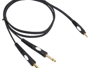 Cablu JACK 3.5 mm STEREO tata - 2x JACK 6.35 mm MONO 3m negru BST PRO