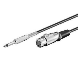 Cablu Jack 6.35 mm mono la XLR mama 6m Goobay