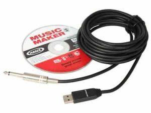 Cablu JACK 6.3mm MONO la USB 5m +placa de sunet