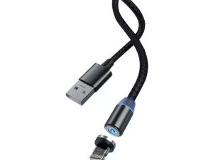 Cablu magnetic 2.1A LED 1m Devia Gracious iPhone Negru