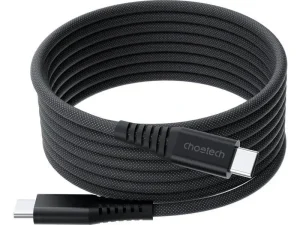 Cablu magnetic date / incarcare USB-C - USB-C Choetech XCC-1054-BK 1.2m PD 100W