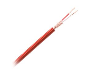 Cablu microfon STEREO rosu 6mm KAB0605B conductor interior 2x20 fire Cupru x0.12mm rola pret 1m Cabletech