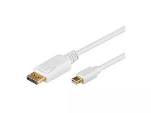 Cablu mini DisplayPort la DisplayPort v1.2 2m alb Goobay