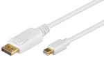 Cablu mini DisplayPort mDP tata la DP tata 1m alb Goobay 52858