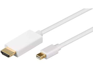 Cablu mini DisplayPort v1.2 la Hdmi 2m 4K Ultra HD alb Goobay