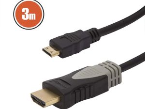 Cablu mini HDMI 3m aurit