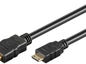 Cablu Mini HDMI v1.4 High Speed with Ethernet 1.5m HDMI (type A) - HDMI mini (type C) Goobay