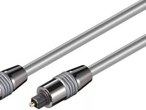 Cablu optic Toslink - Toslink 1m argintiu Goobay