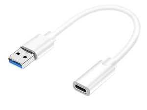 Cablu OTG USB 3.0 A tata - USB 3.1 mama 0.1m alb