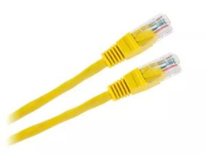 Cablu patchcord UTP CCA galben 0.5m Cabletech