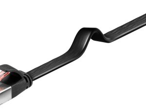 Cablu plat CAT6 FTP RJ45-RJ45 0.25m cupru 250MHz negru Goobay 94229